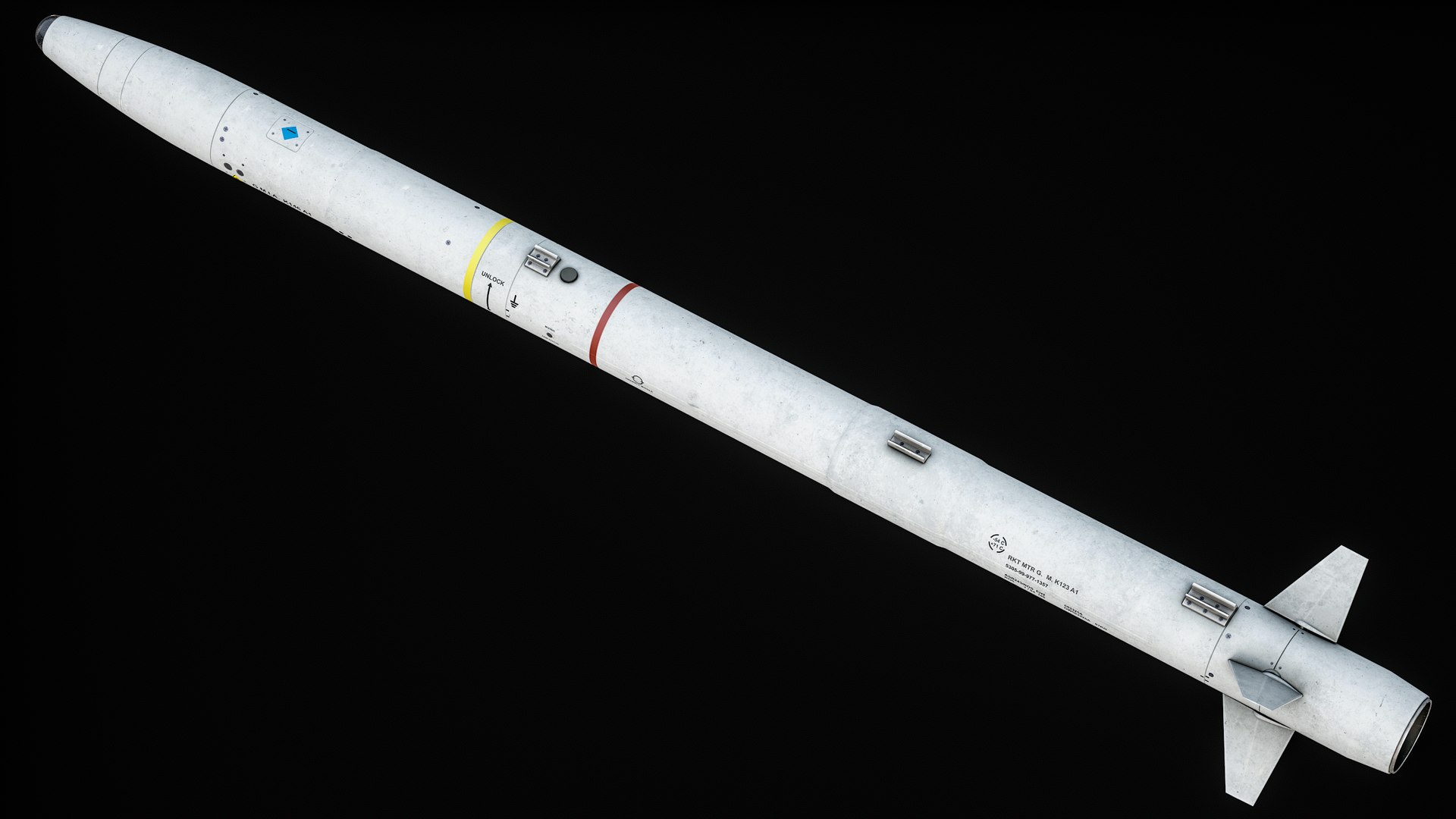 Aim-132 ASRAAM Missile PBR model https://p.turbosquid.com/ts-thumb/AU/3XP0mx/NO/r_viewport_014/png/1723240236/1920x1080/fit_q87/24515005002d6d7a37bcf63e824758f4df51af46/r_viewport_014.jpg