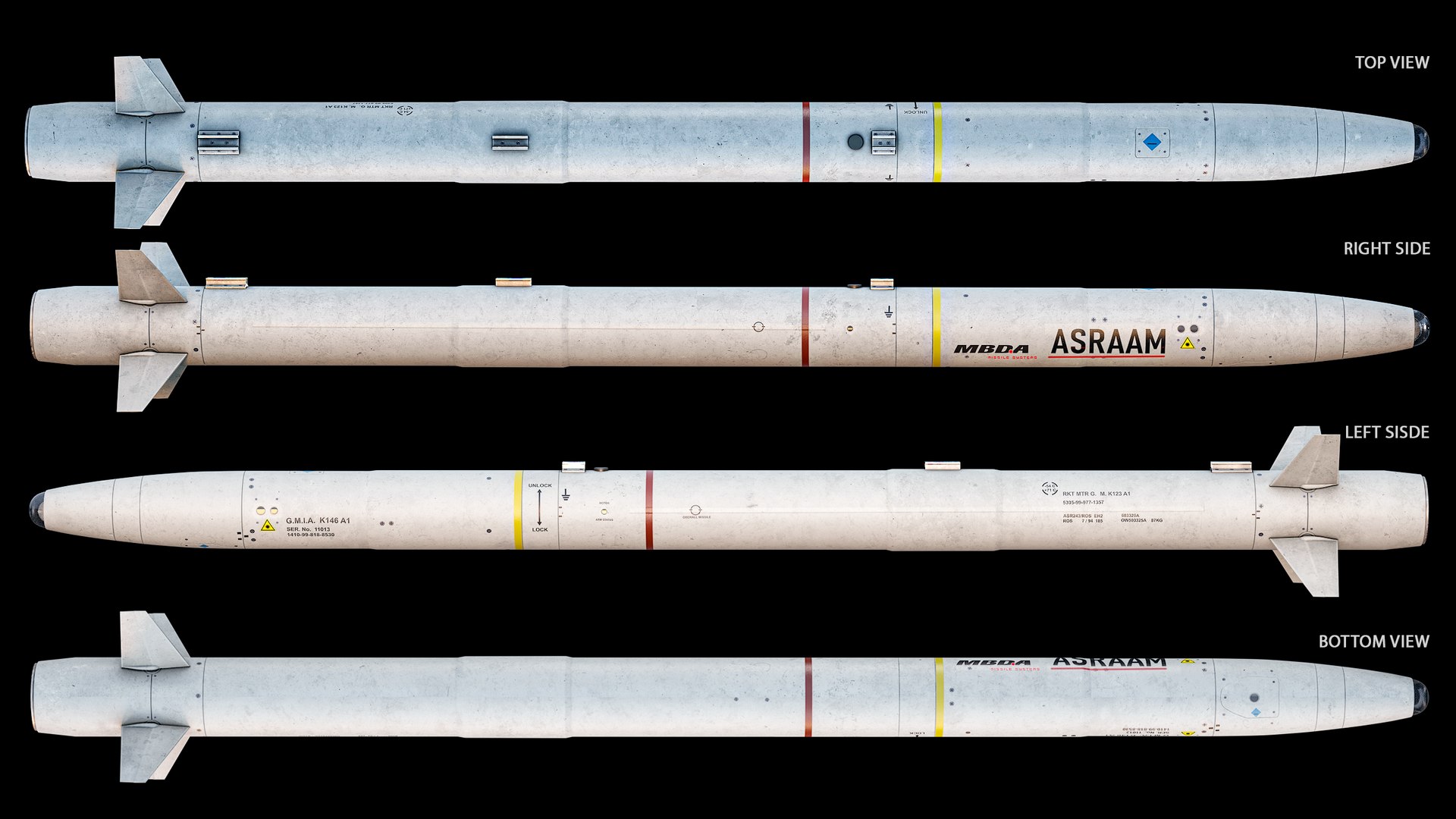 Aim-132 ASRAAM Missile PBR model https://p.turbosquid.com/ts-thumb/AU/3XP0mx/qg/screenlots/png/1723240252/1920x1080/fit_q87/28a62b0228a8eb1d6331a516ca78a63eeee36cc8/screenlots.jpg