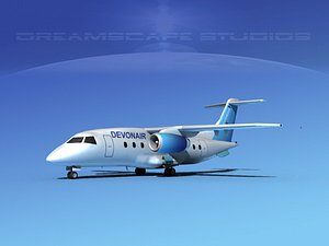 3d airlines 328jet jet aircraft model