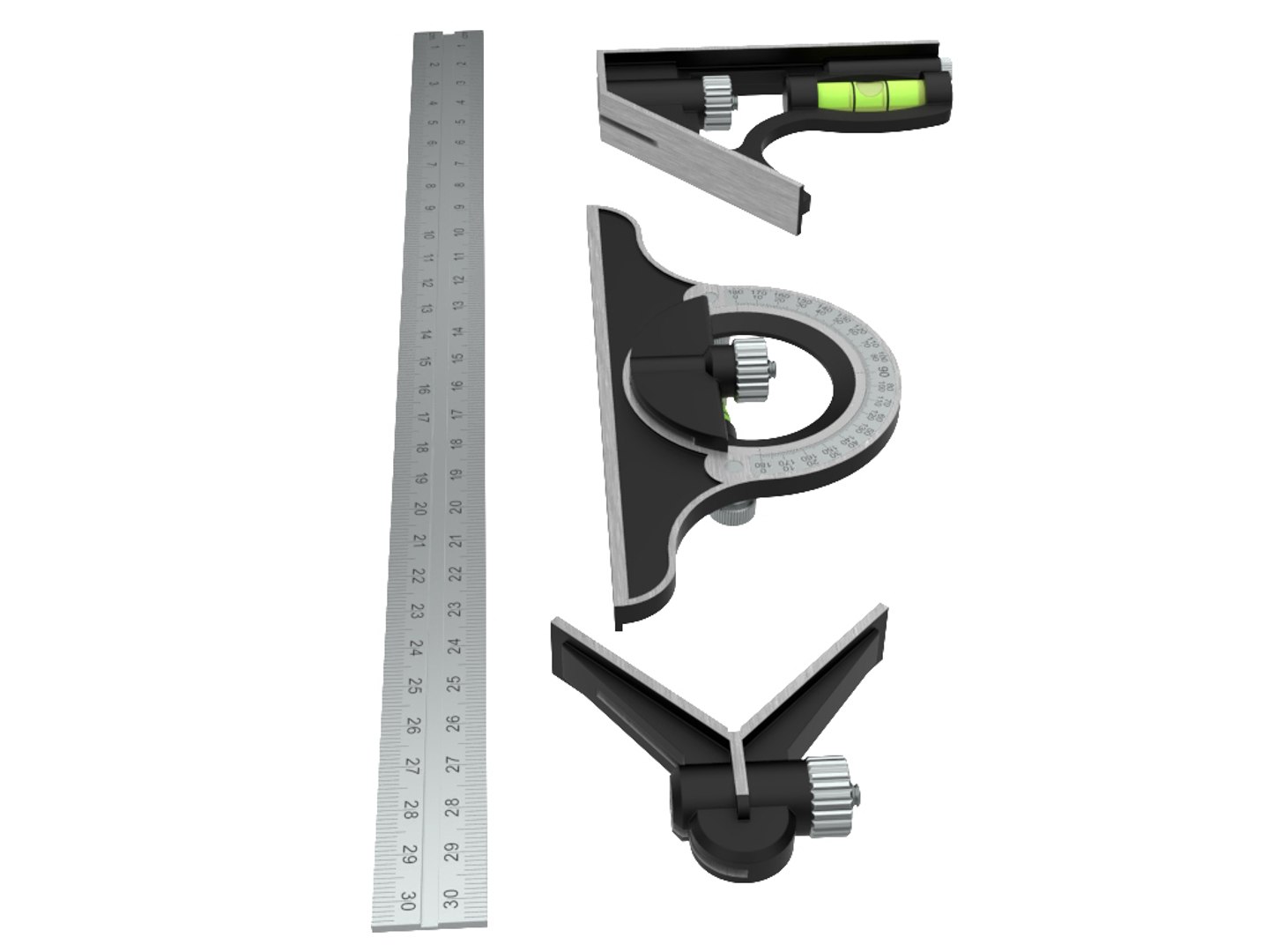 Combination Square 3D - TurboSquid 1644174