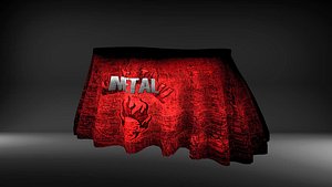 3D sexy metal mini skirt model