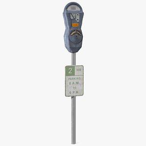 Digital Parking Meter with Sign Dirty