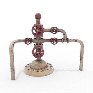 oil pumpjack wellhead model