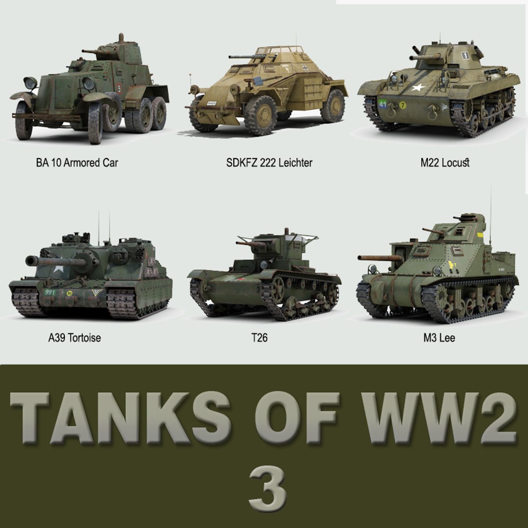 tanks ww2 3d model