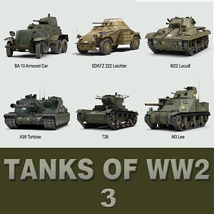 tanks ww2 3d model