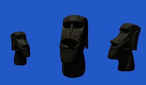 moai statue easter island 3d model