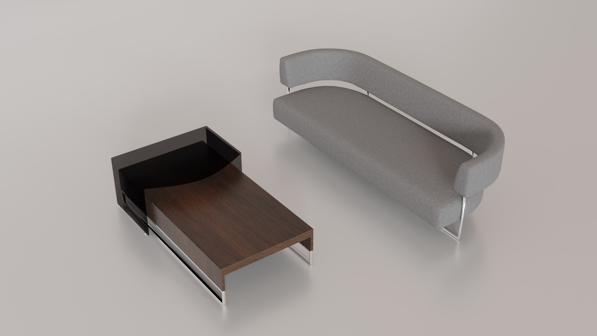 3D model Simple Sofa and Table - TurboSquid 2160590