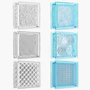 3D Glass Blocks Collection 3 model