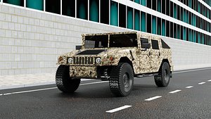 HUMVEE 1993 old HUMMER H1 FOR SUBDIVISION 3D model