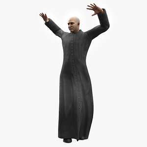 3D Catholic Priest Rigged model