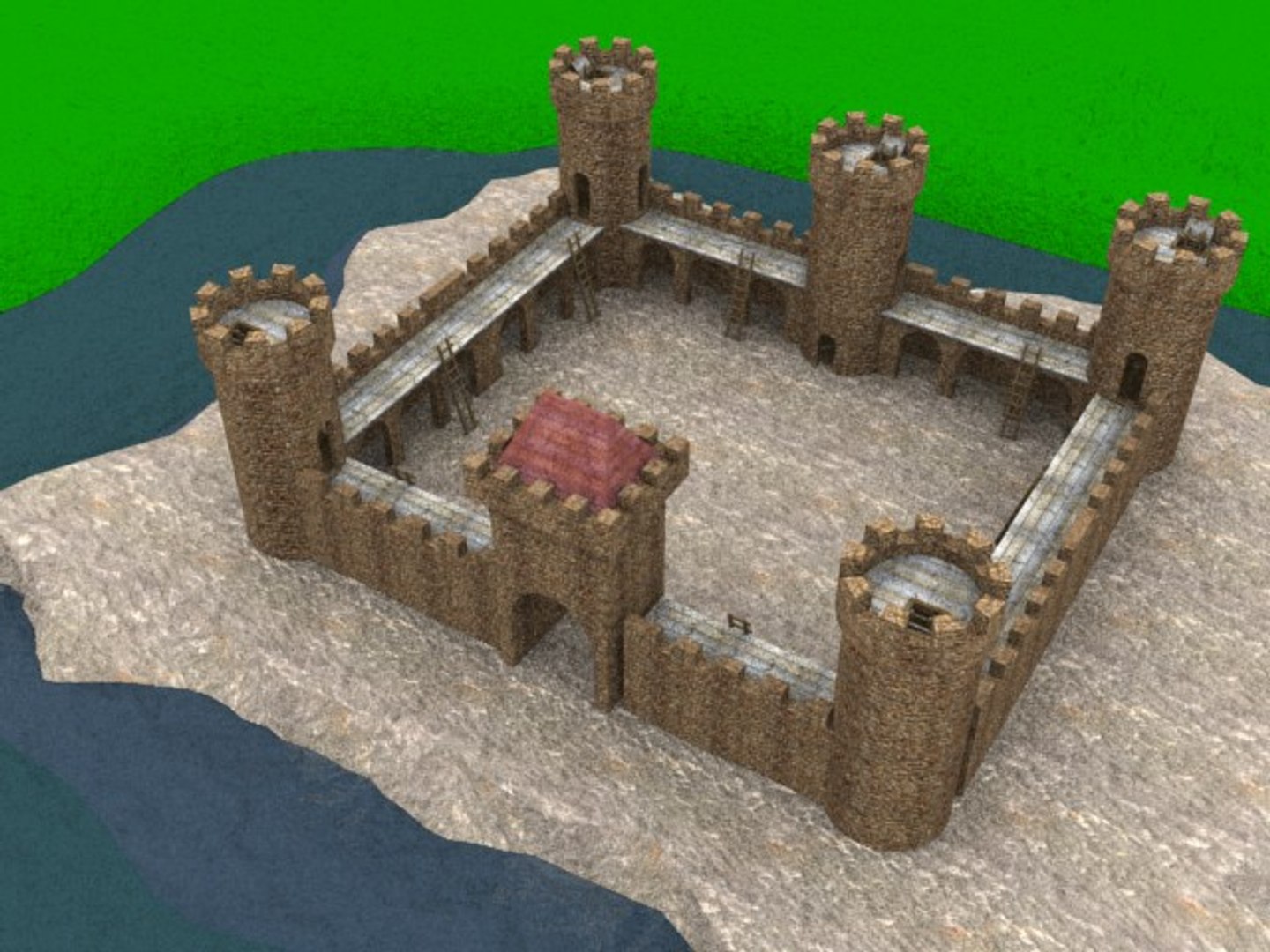 3d Castle Walls Customized