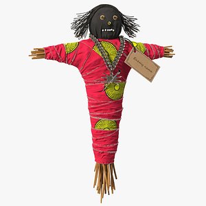 Traditional Voodoo Doll Colorful 3D model