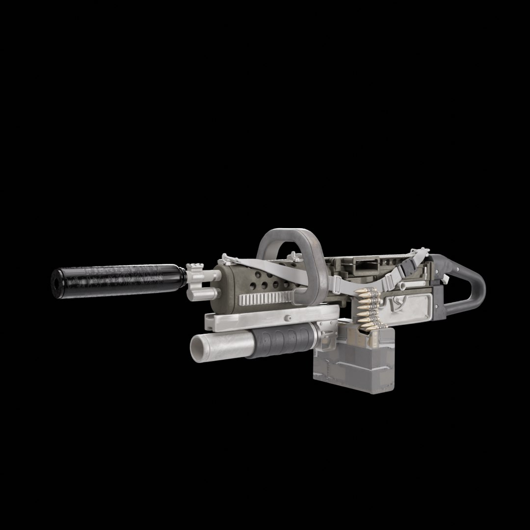 Low Poly Machine Gun 3D - TurboSquid 2068888