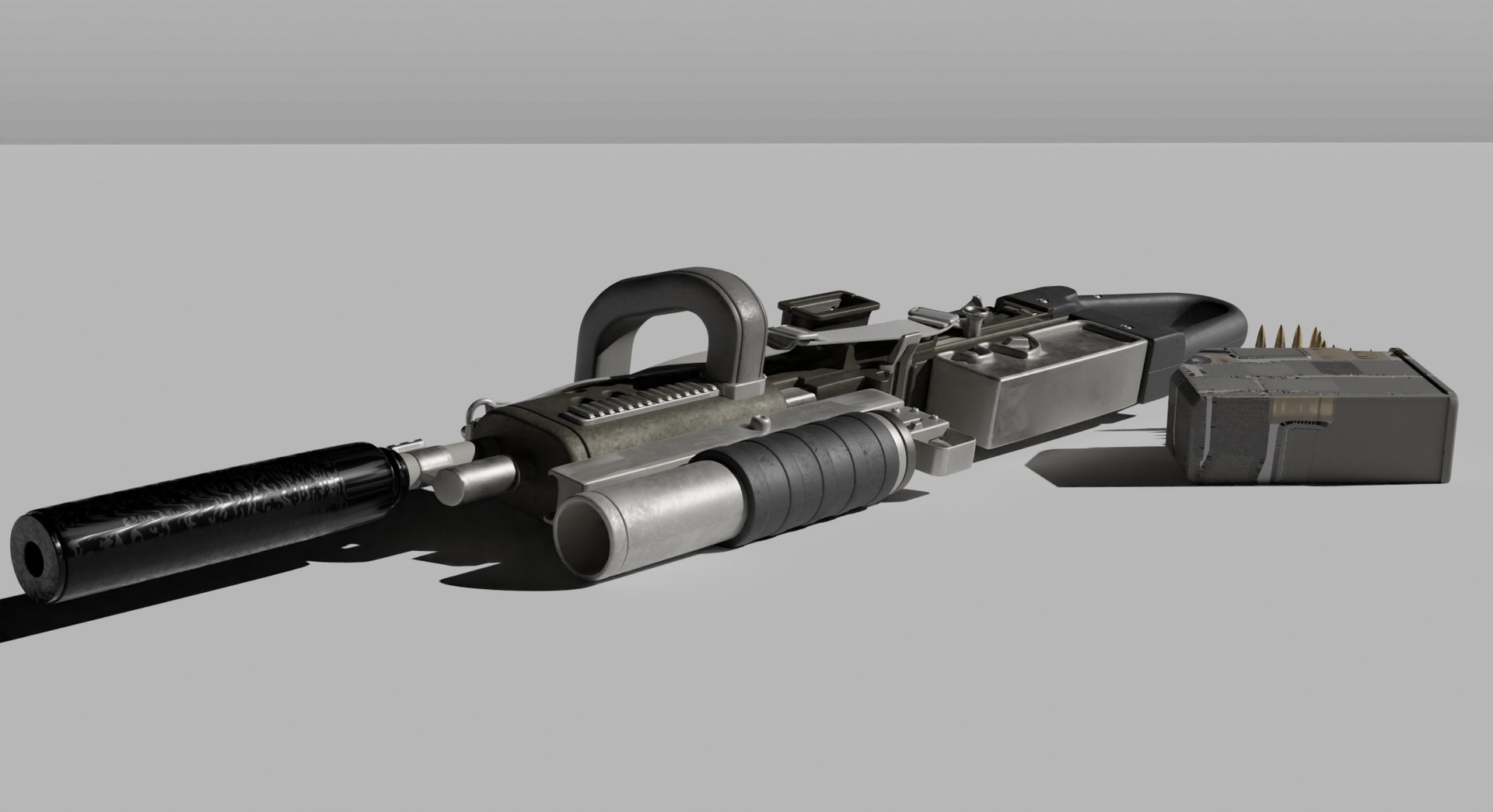 Low Poly Machine Gun 3D - TurboSquid 2068888