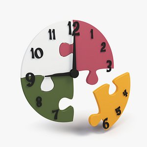 3d model puzzle clock