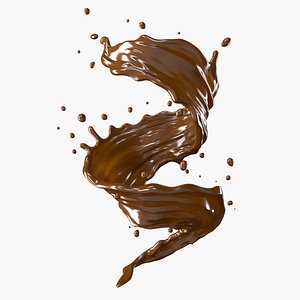 Chocolate Splash Spiral 3D model