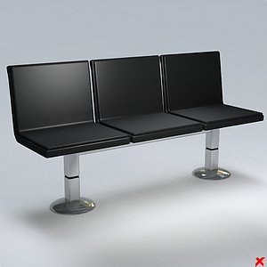 3d model chair waiting