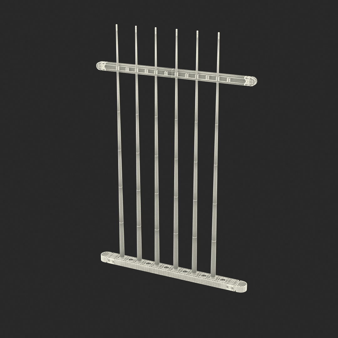3d billiard cue rack