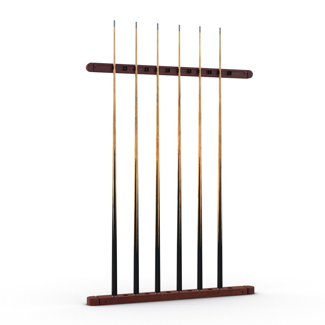 Billiard Cue Rack 3D model preview