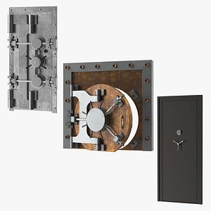 Vault Room Doors Collection 3D