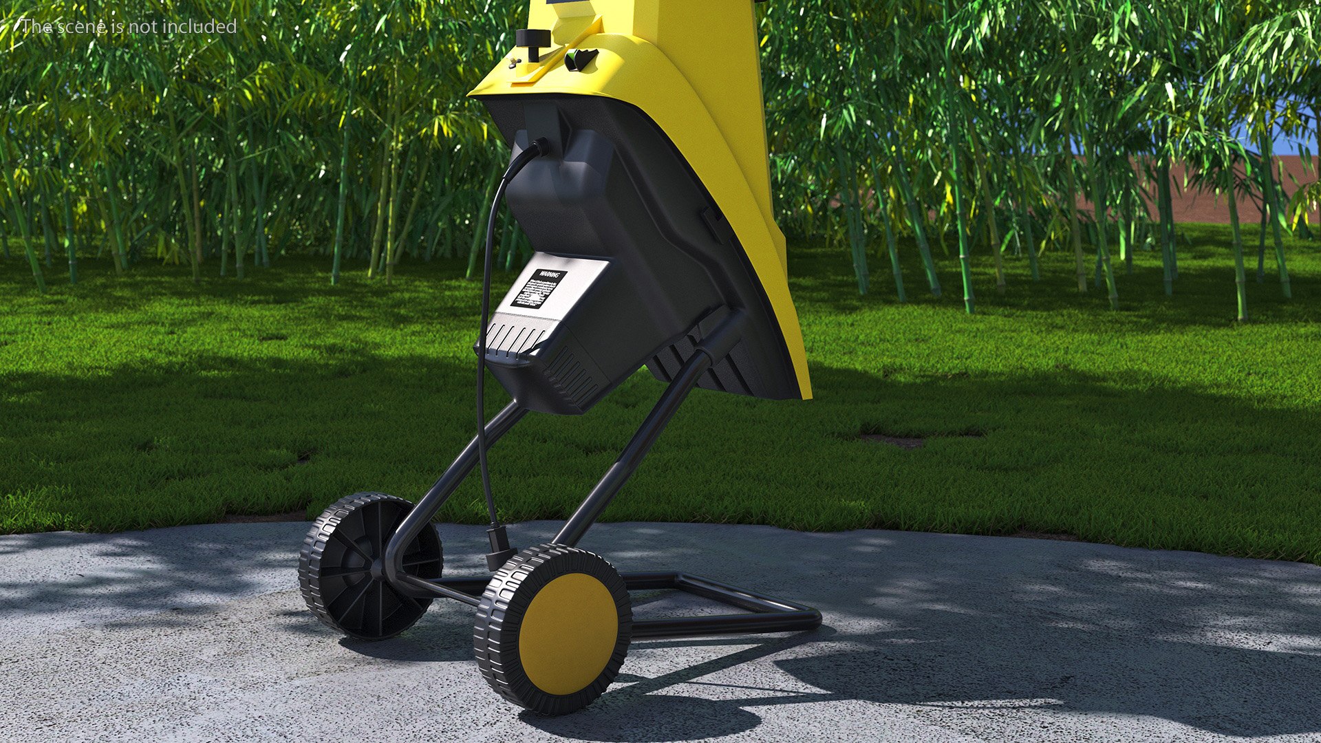 3D Model Compact Wood Chipper Landworks Yellow - TurboSquid 2164129