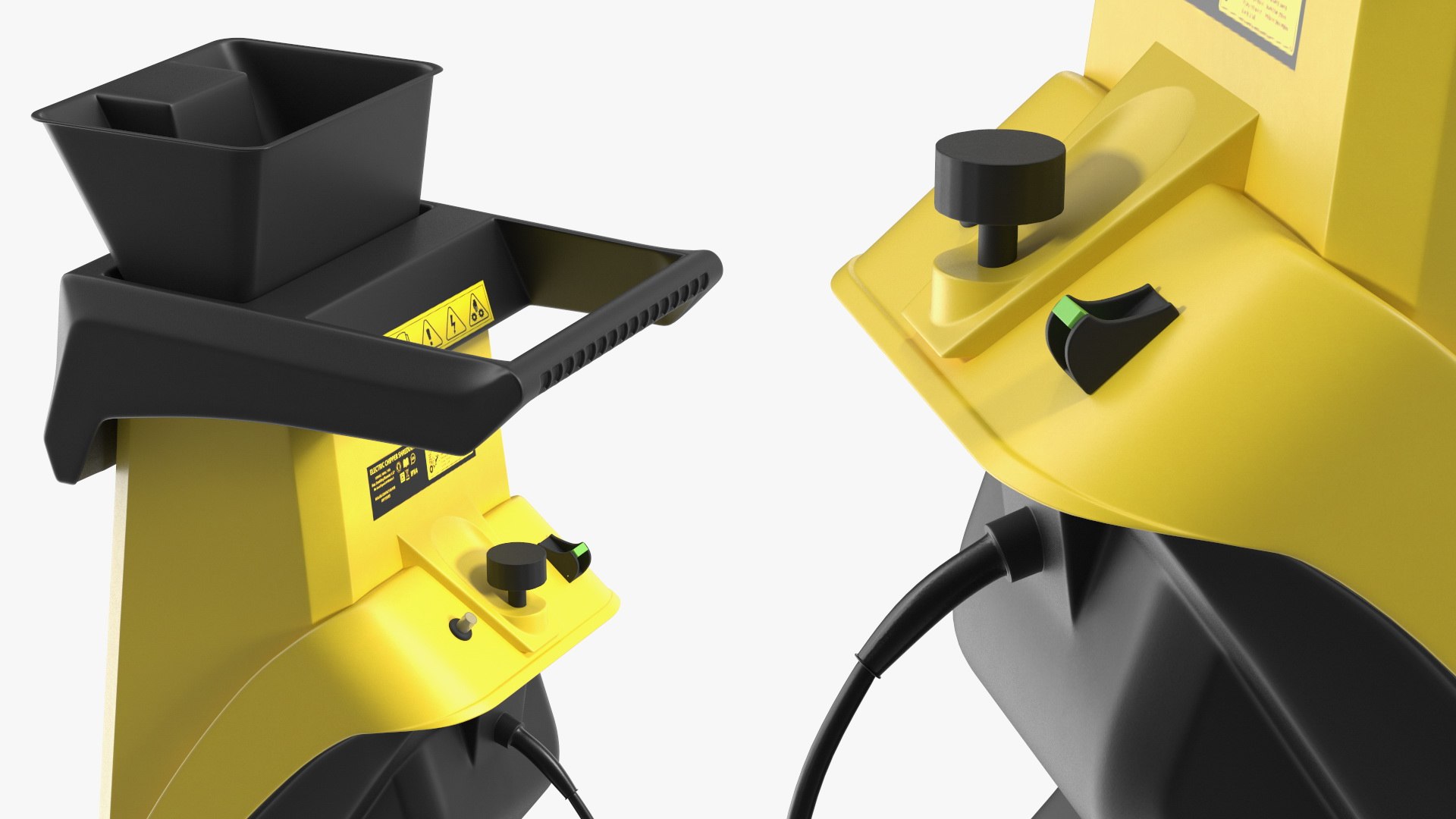 3D Model Compact Wood Chipper Landworks Yellow - TurboSquid 2164129