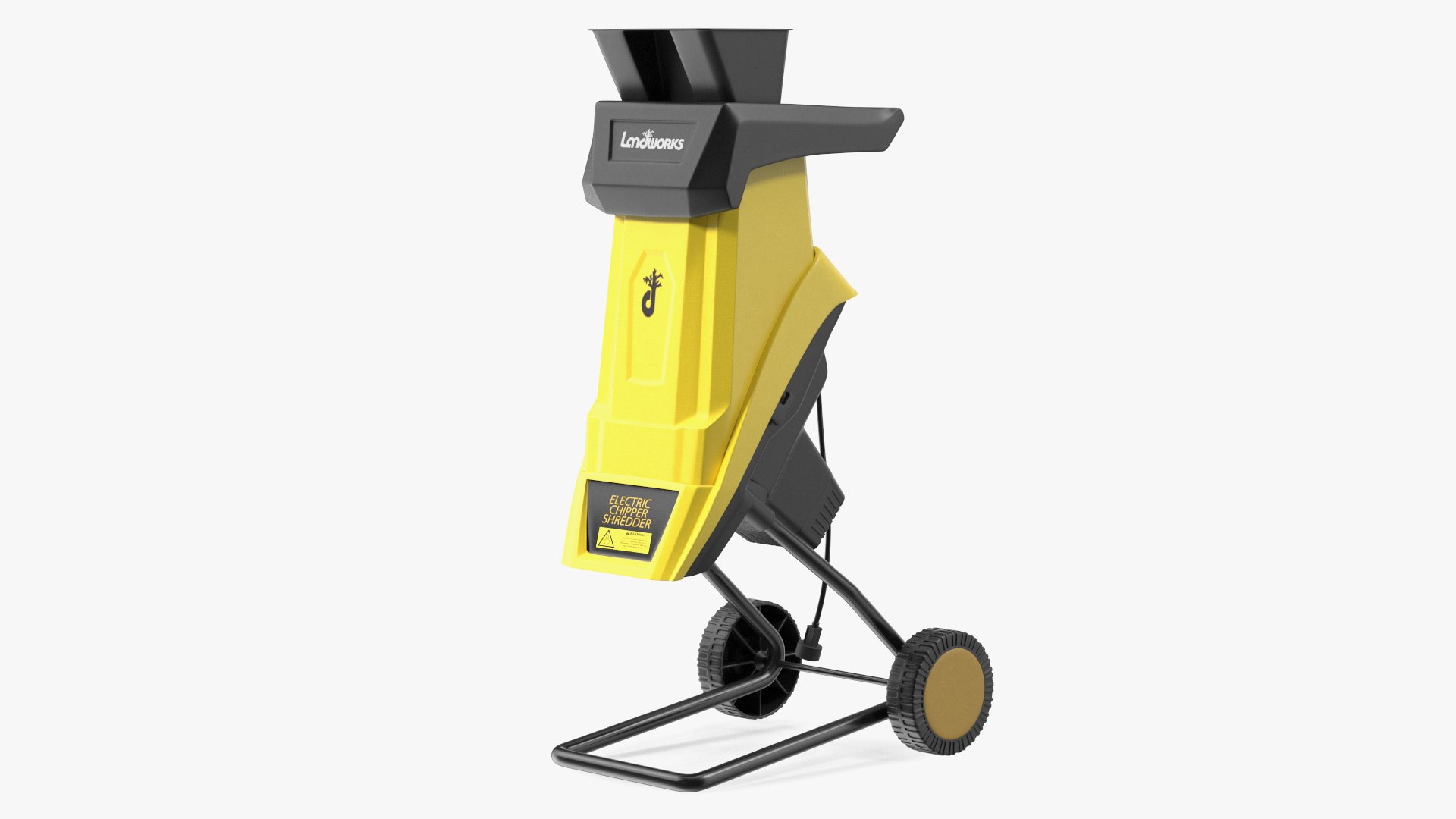 Compact Wood Chipper Landworks Yellow 3D model preview