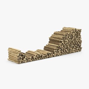 stack firewood 3D model