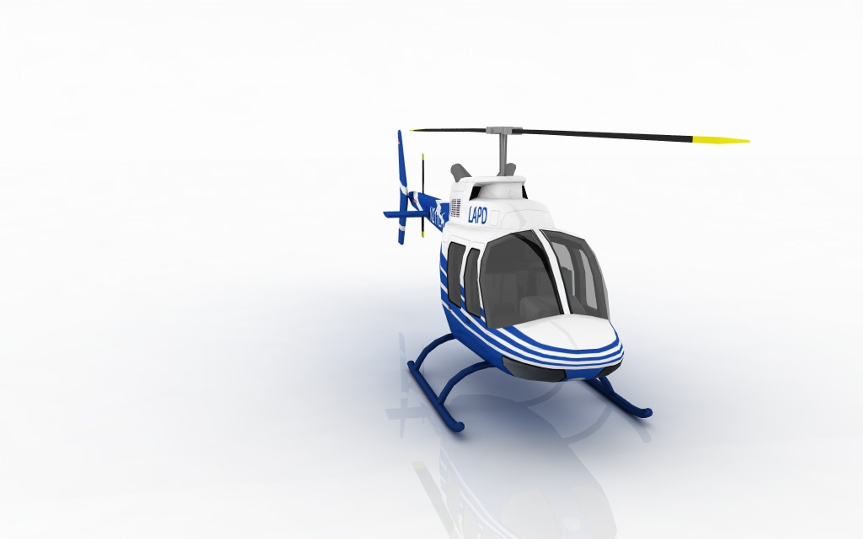 Helicopter Bell 206 3d 3ds