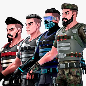 Soldier Pack - Stylized Modular Character