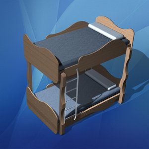 3d bunk bed model