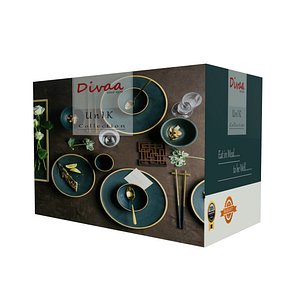 3D Diva Dinner Set model