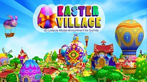eggs easter village 3d max