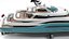 Turquoise Go luxury Yacht Dynamic Simulation 3D model