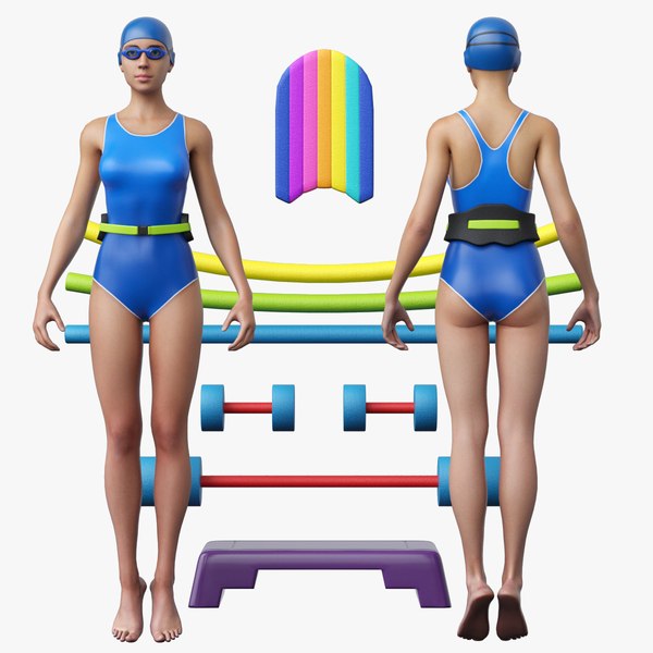 3D Модель Женщина-Пловец - TurboSquid 2032996