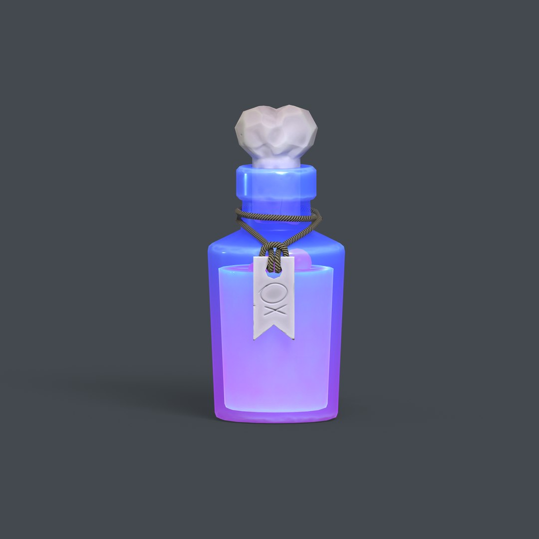 Magic potions PBR Low Poly Game Ready Stylized 3d model 3D - TurboSquid ...