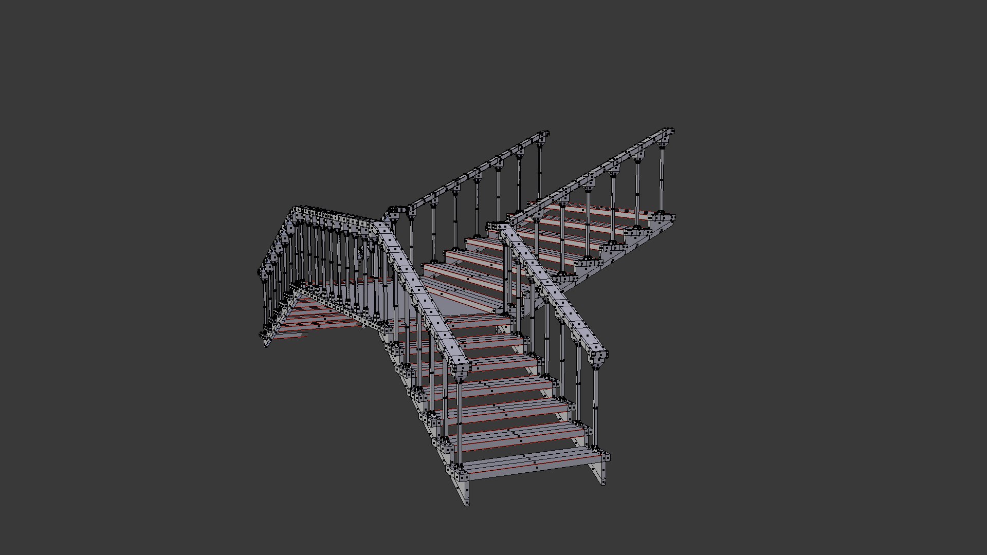 3D model wooden stairs package - TurboSquid 1279625