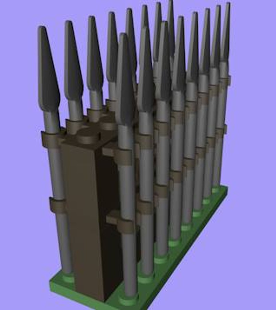 3d Lego Rack Spears Model