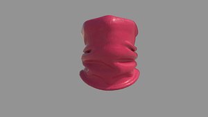Scarf - High Neck Collar 3D model