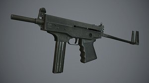 free pp-91 kedr submachine gun 3d model