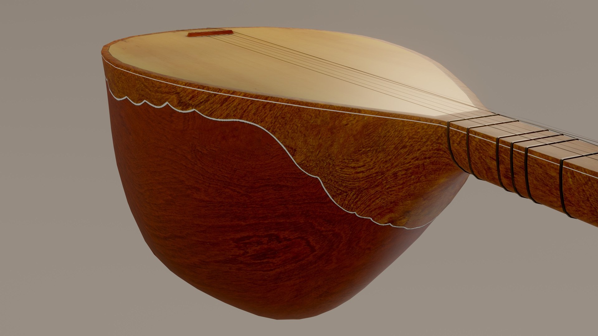 Saz Baglama Instrument 3D Model TurboSquid 2032198