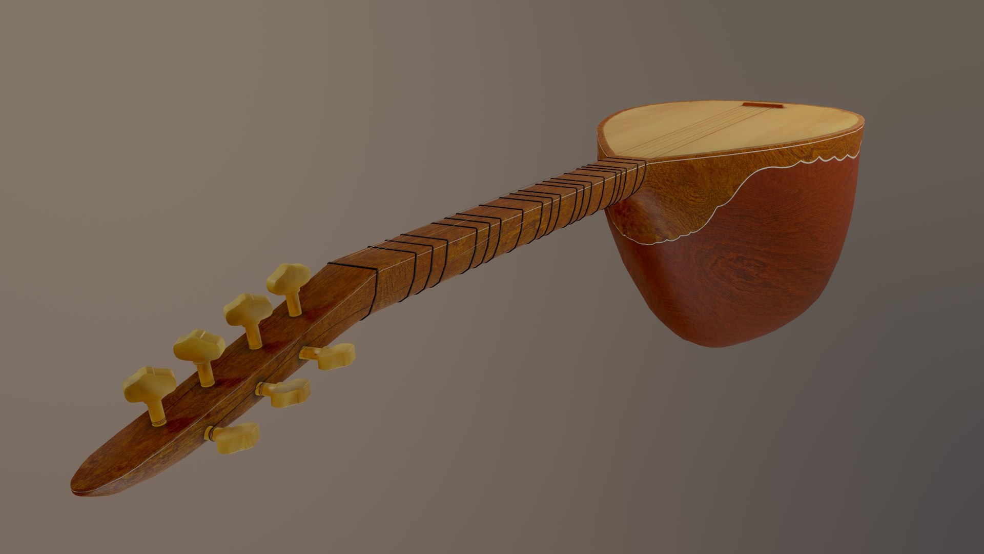 Saz Baglama Instrument 3D Model TurboSquid 2032198