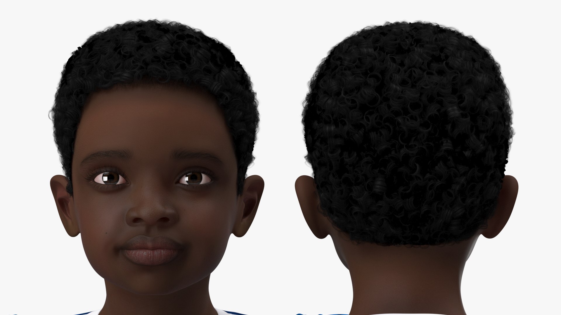 Black Child Boy With Ball Rigged 3D - TurboSquid 1952771