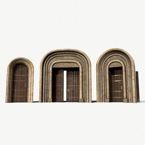 3D Medieval Door Set