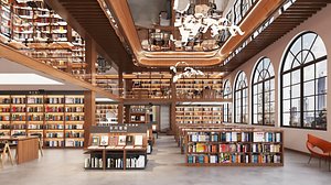 Modern Book Store Book Shop Interior