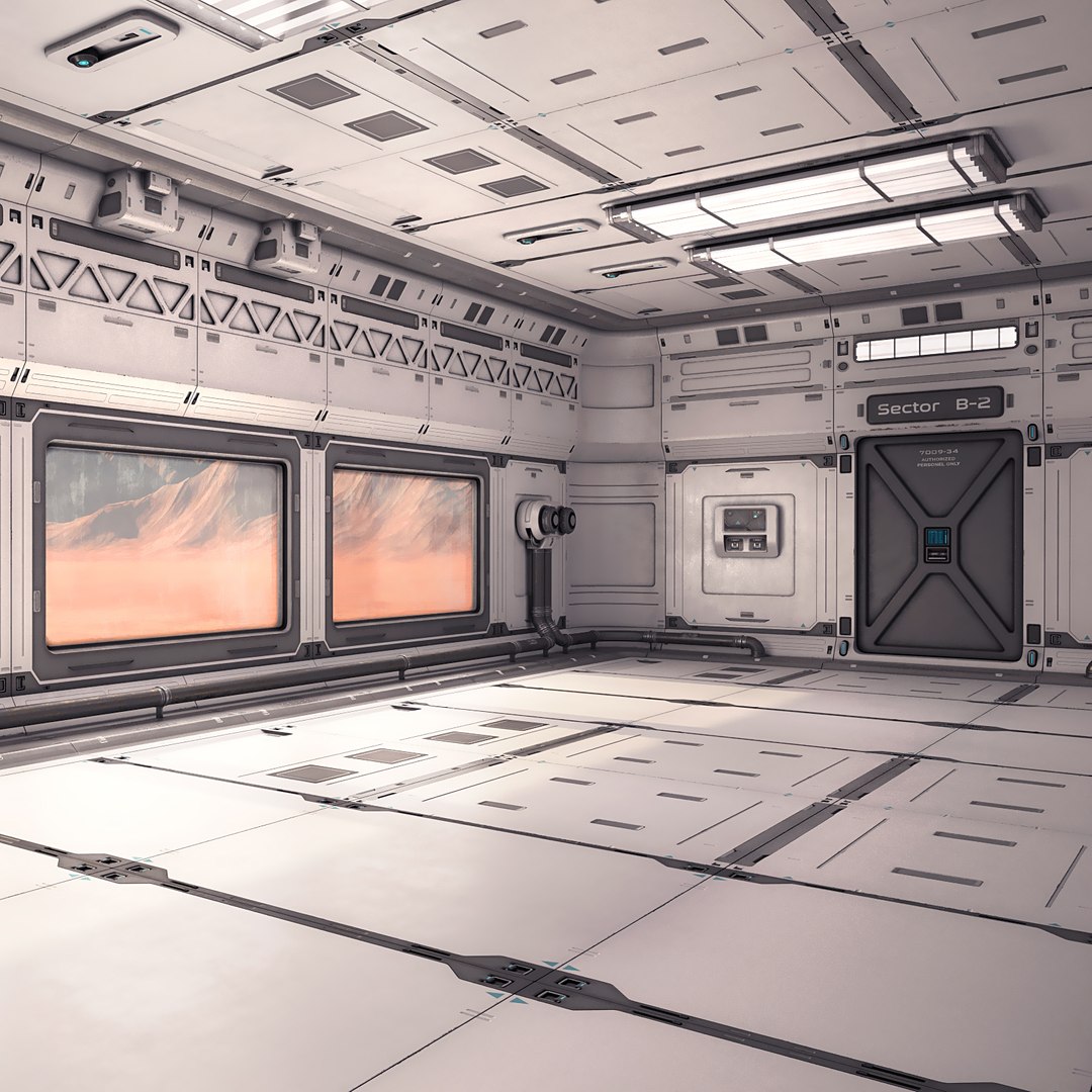 Sci Fi Lab Interior 3D Model - TurboSquid 1356433