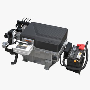 3D nissan leaf engine 3 model