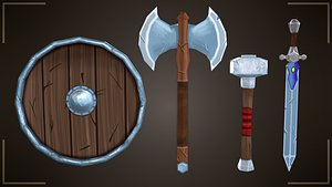 weapons shield set 3D model