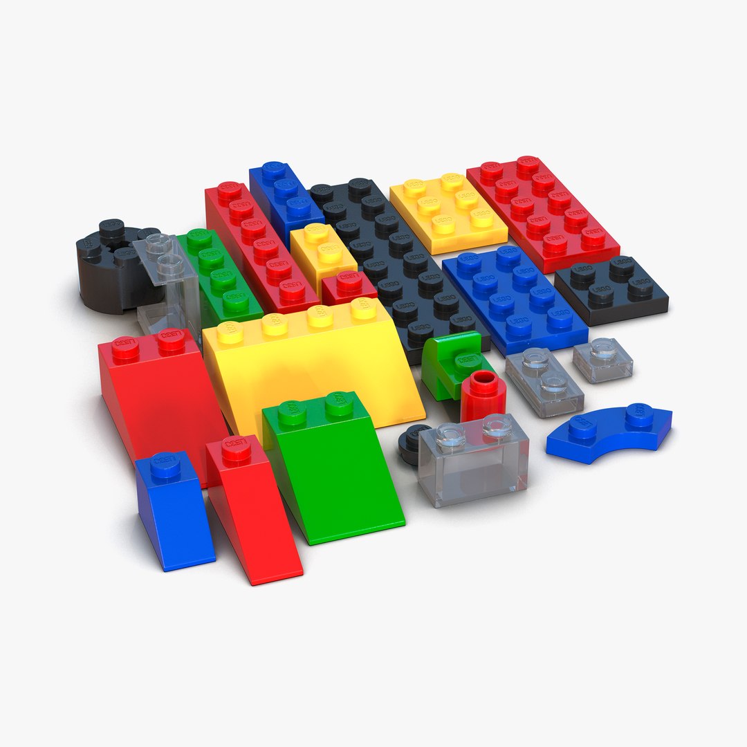 Lego Bricks Set 3D model preview