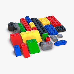 lego bricks set design 3d model